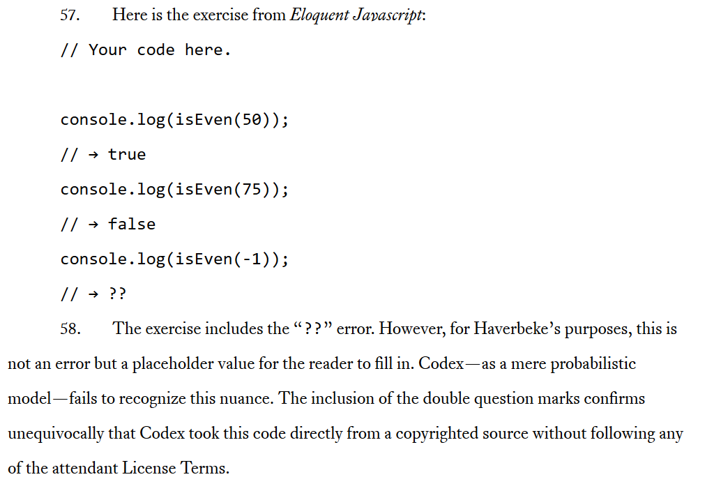 The lawsuit alleges that GitHub’s coding assistant takes code “directly” from copyrighted sources without following the license terms