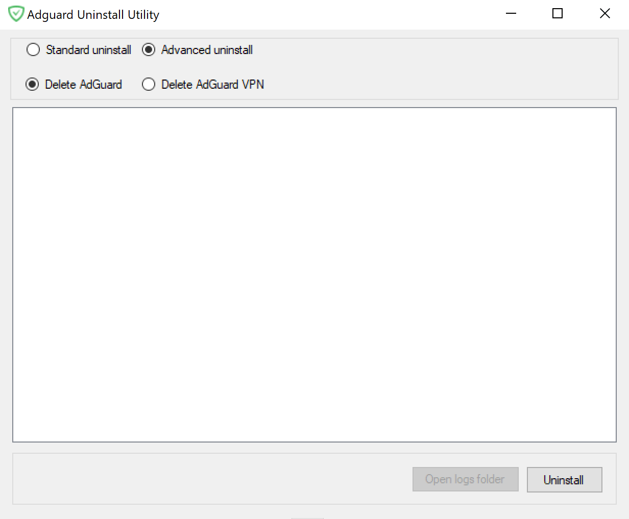 adguard uninstall utility exe