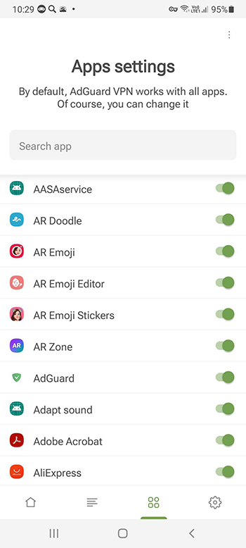 adguard vpn settings