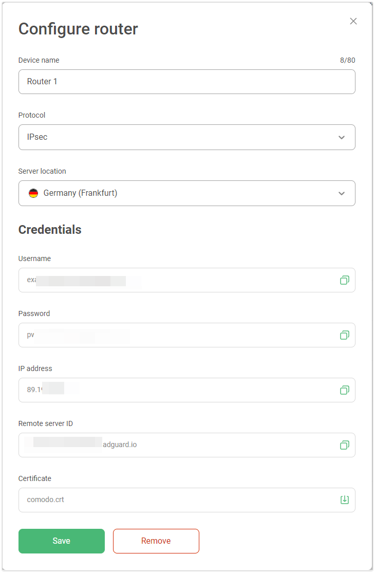 adguard on router