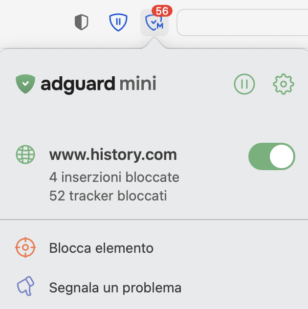 Popup di Safari