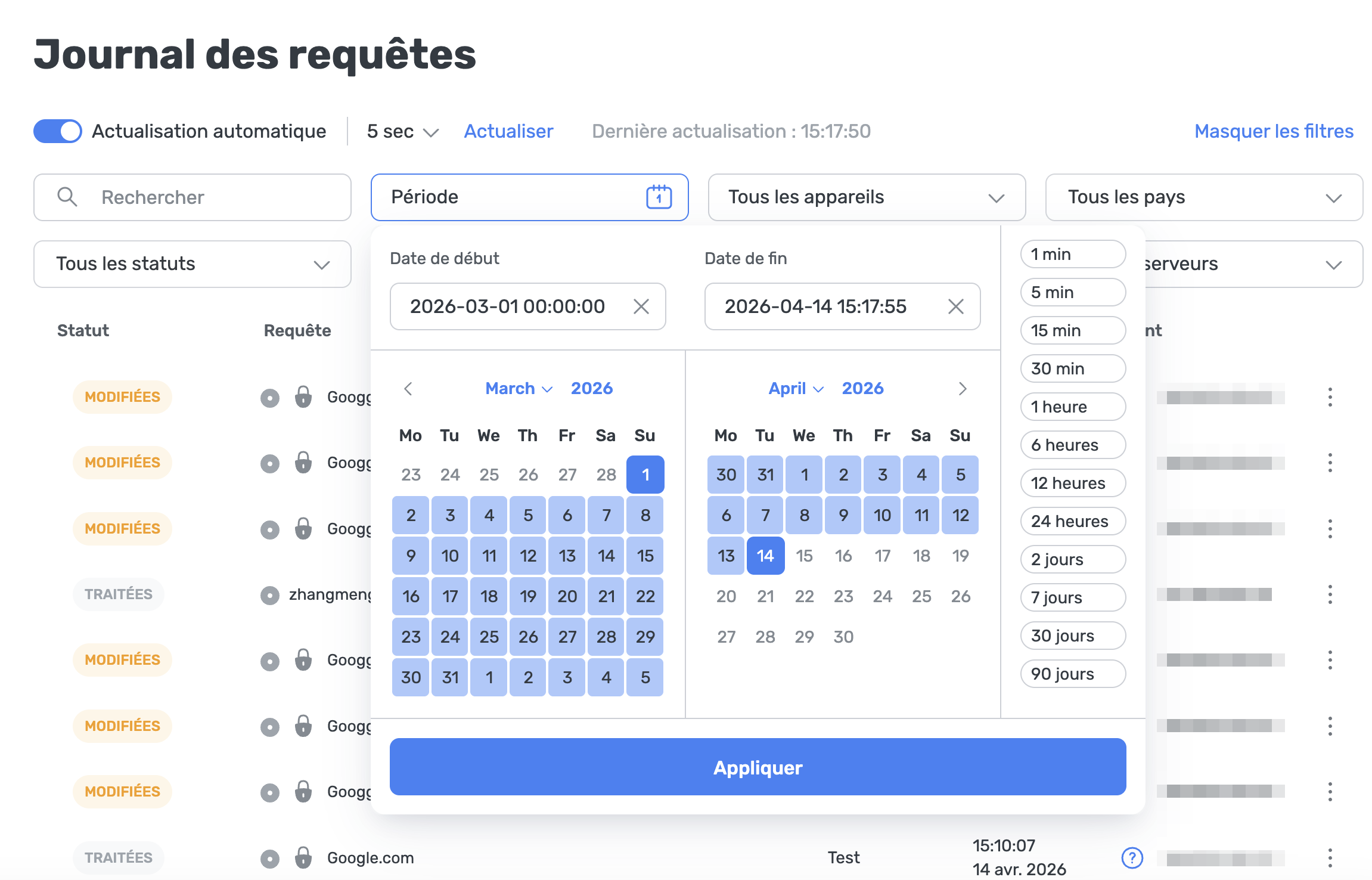Le nouveau Journal des requêtes