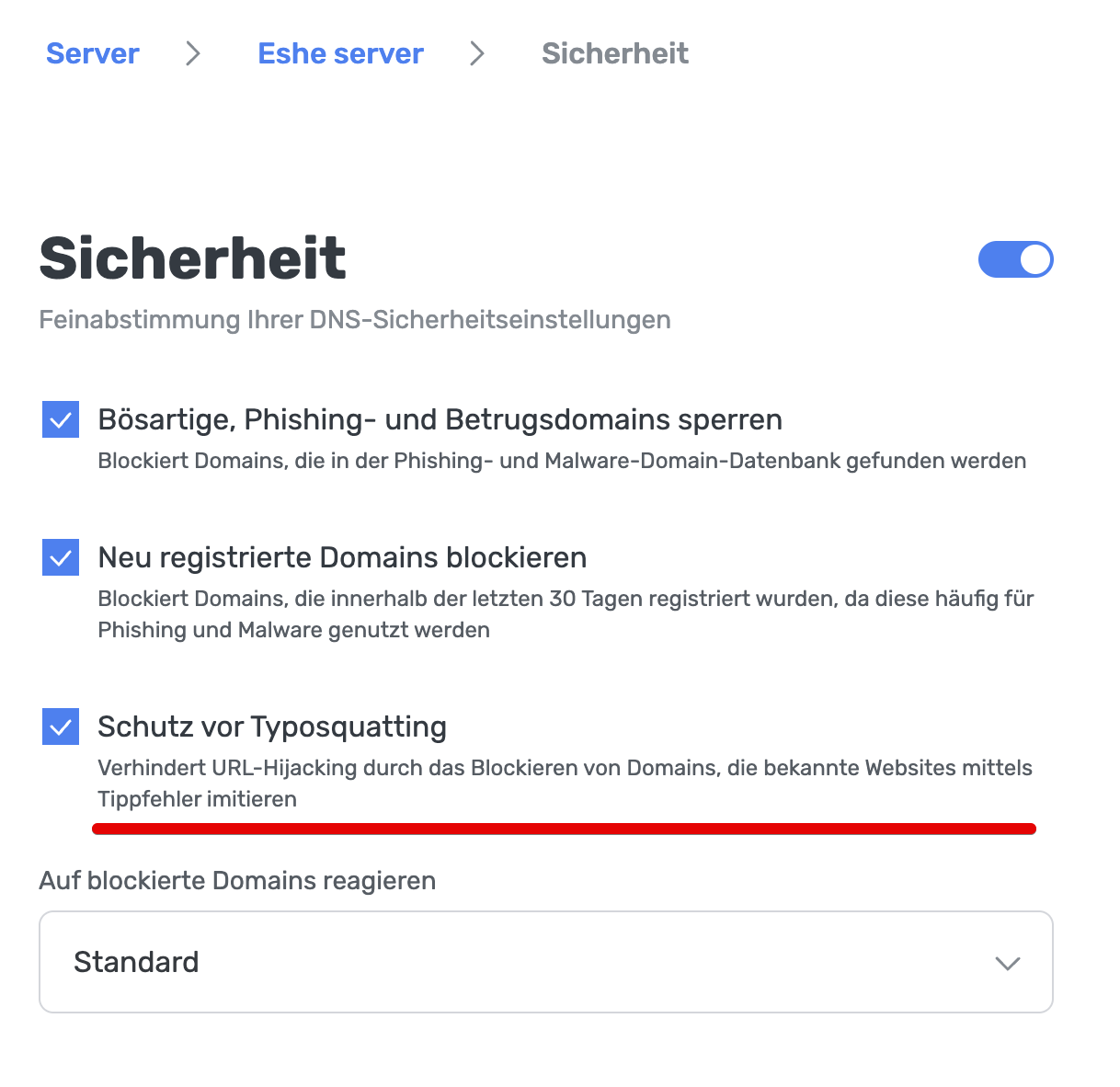 Sicherheiteinstellungen