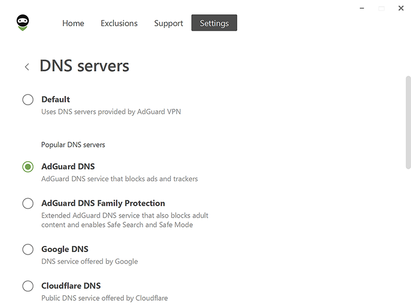 A list of DNS servers